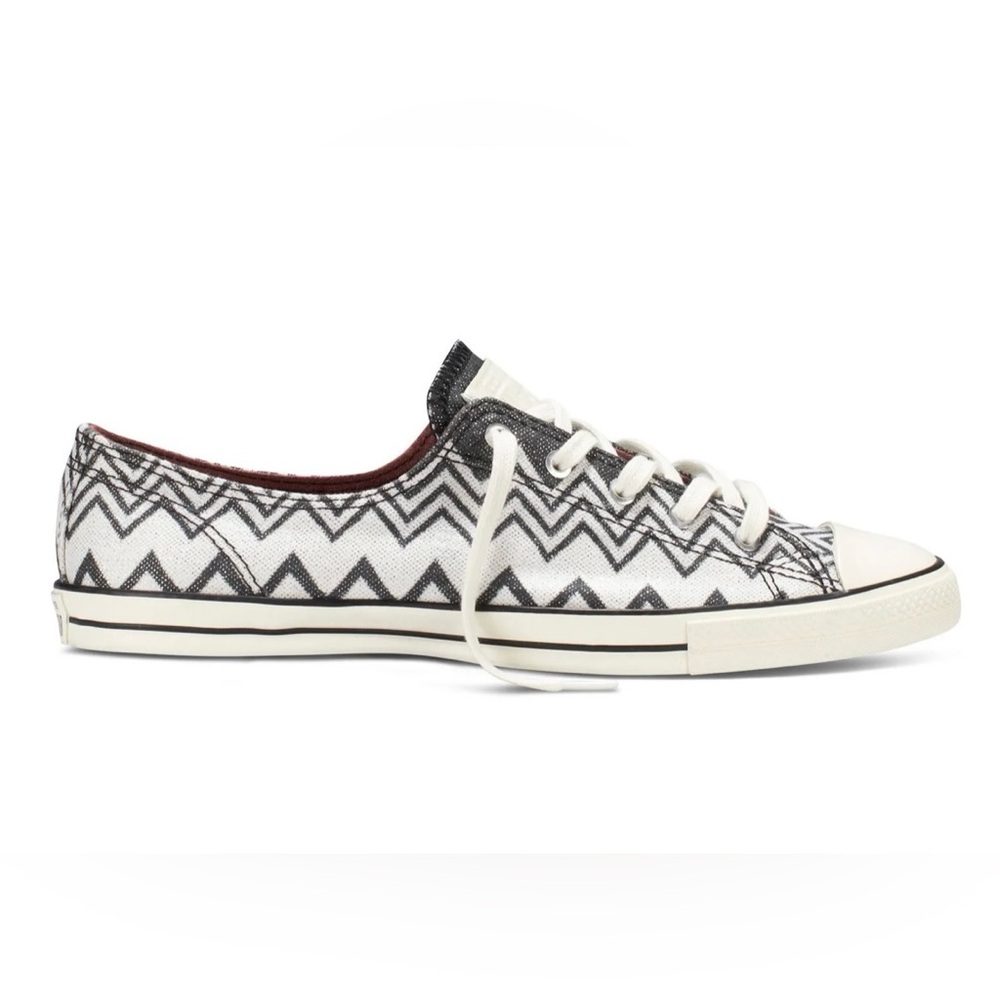 Converse Missoni Collab women’s All Star Black & White Zigzag lace 9.5 Sneakers